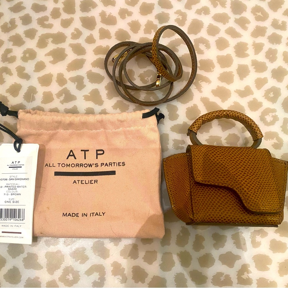 Brand New Micro ATP Bag, Grained Leather Camel Color
